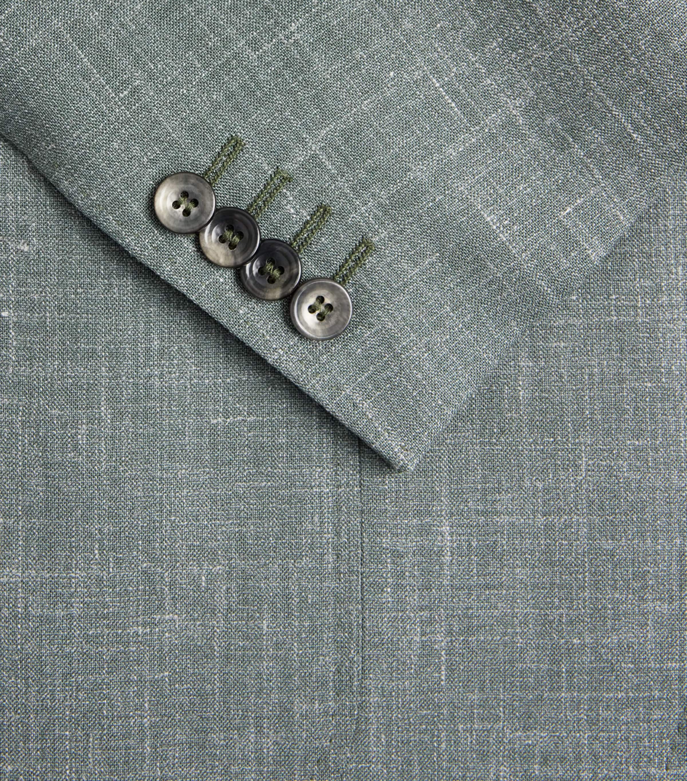 Canali Mens Wool-Silk-Linen Unlined Blazer Image 6