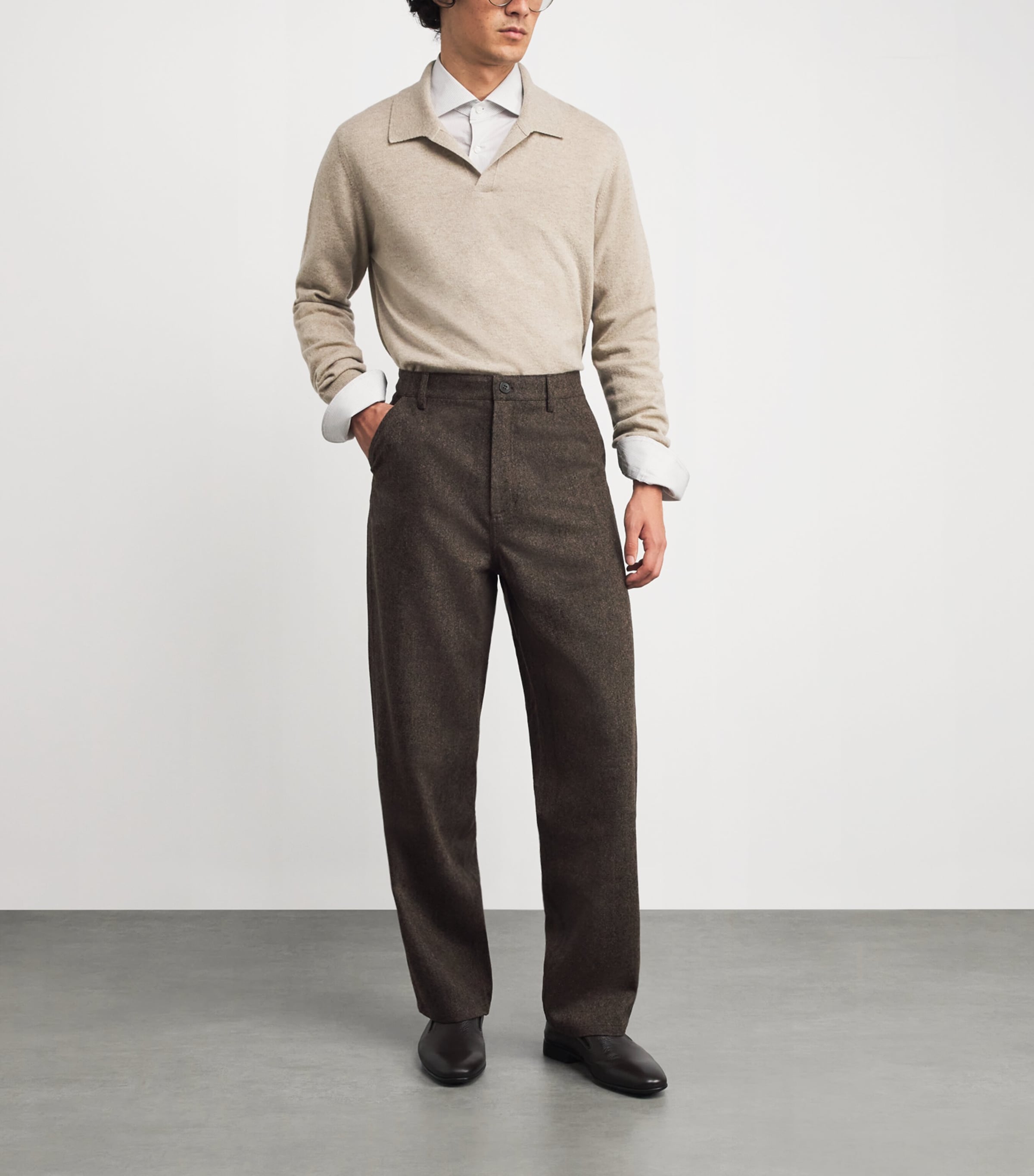 Virgin Wool-Cashmere Trousers A2259 FALAISE Image 2