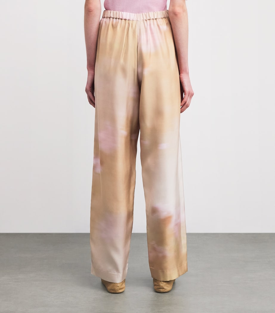 Silk Printed Trousers VR1 MEMENTO ROSAE Image 4
