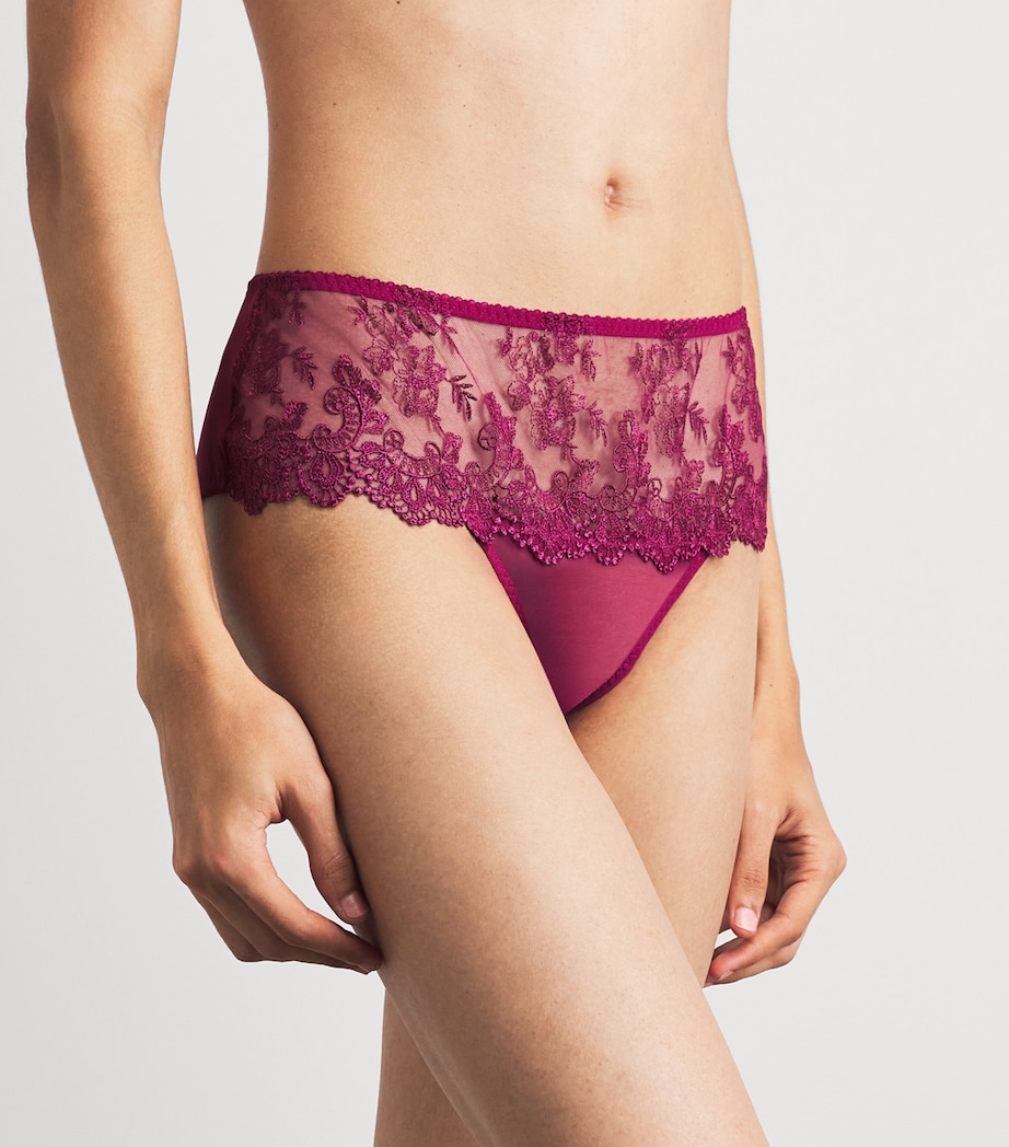 Simone Perele Womens Lace Passion Briefs Desire Pink Image 2