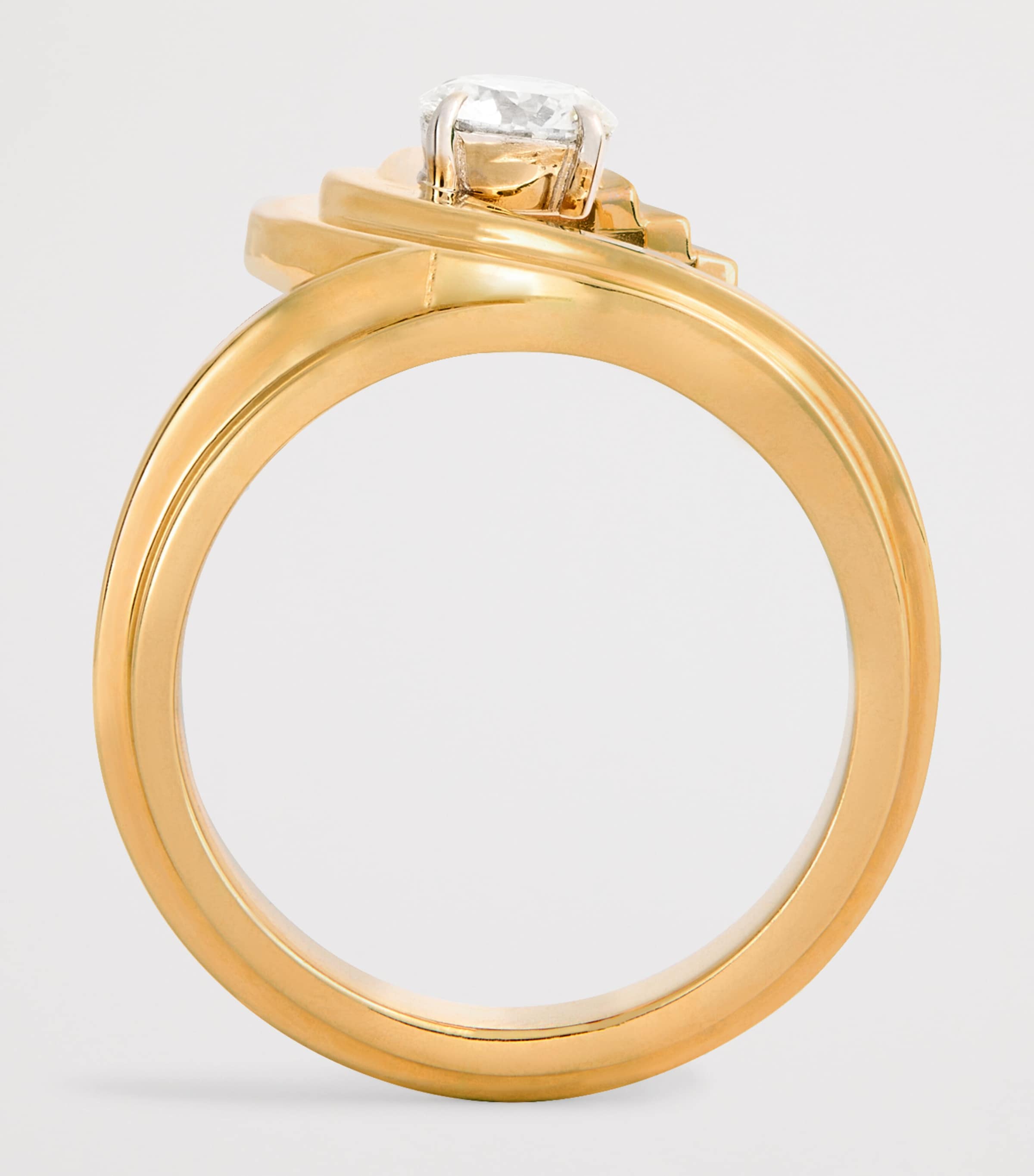 Yellow Gold and Diamond Sea Ring YELLOW GOLD Image 3