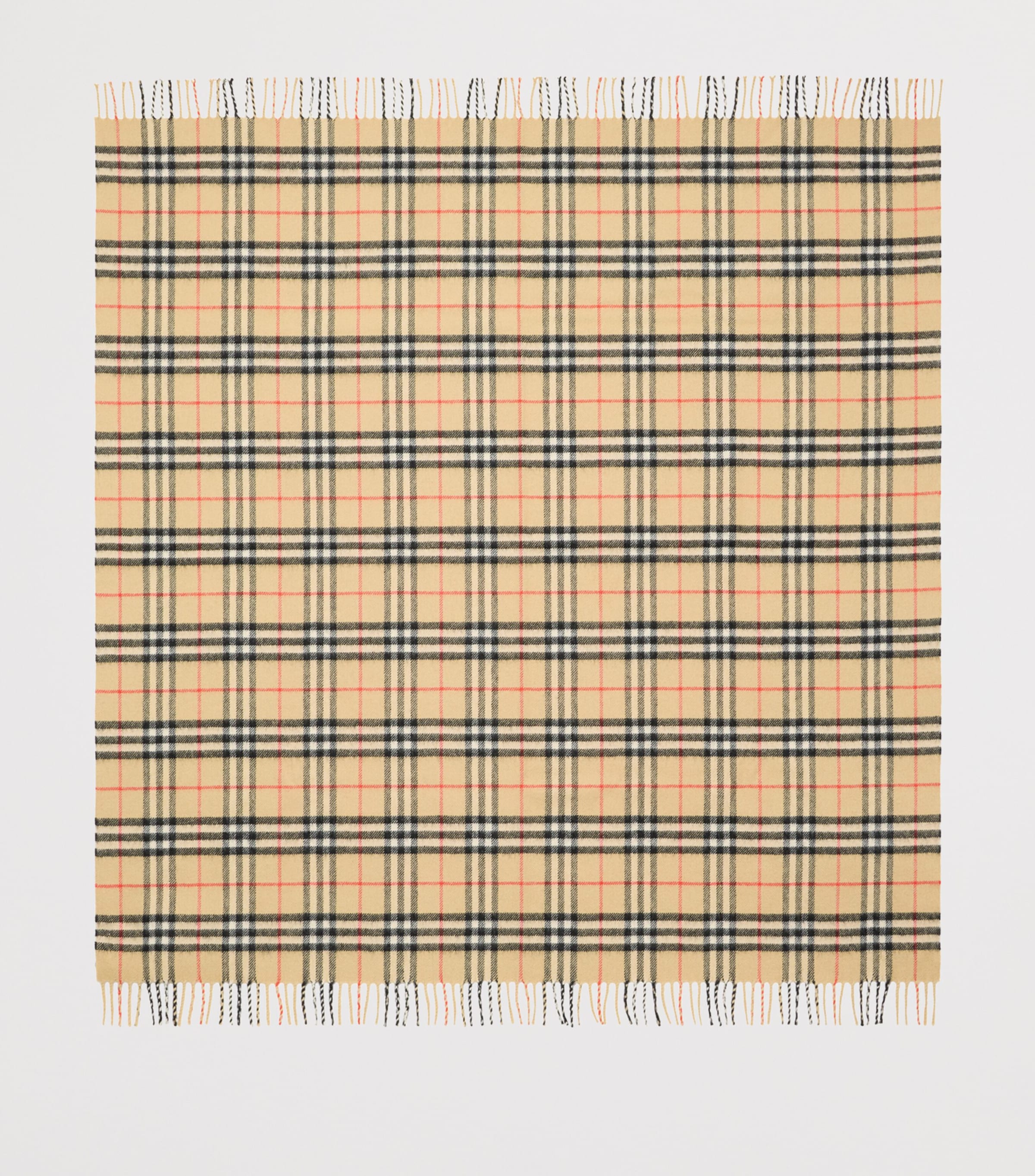 Wool Check Baby Blanket (90cm x 90cm) SAND IP CHECK Image 2