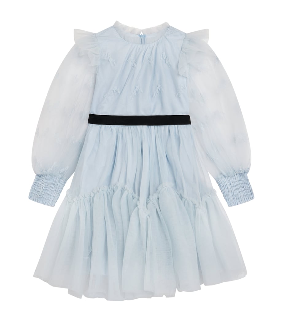 French Lace Tulle Dress (4-16 Years) BLUE MIST Image 1