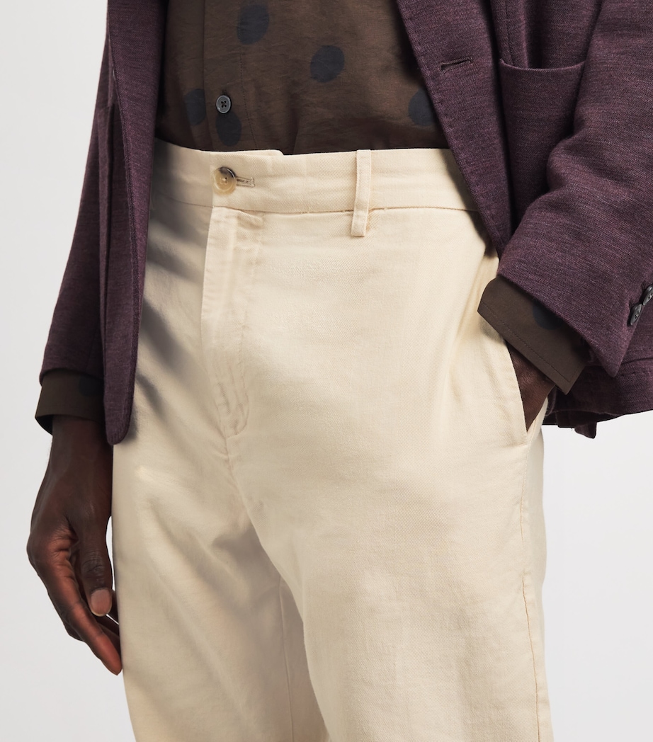 Paul Smith Mens Cotton-Blend Chinos Beige Image 3