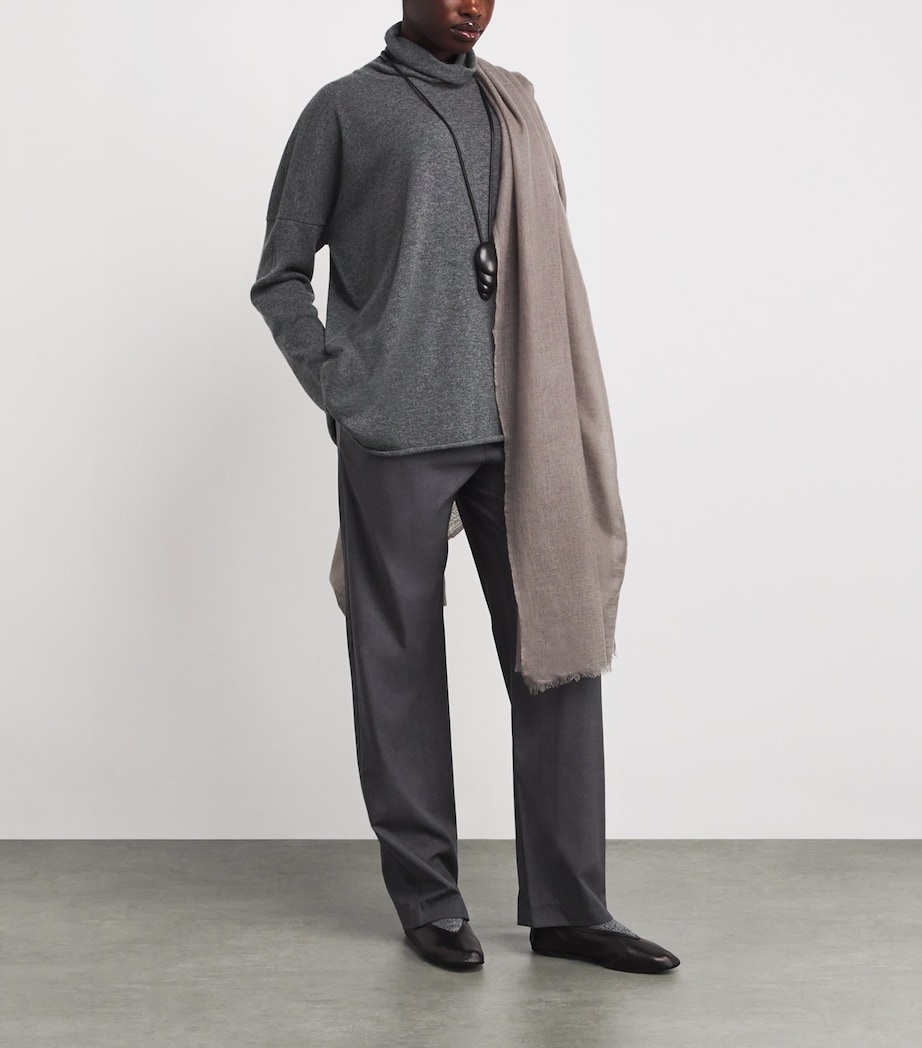 Cashmere Raw-Edge Rollneck Sweater WINGREY Image 2