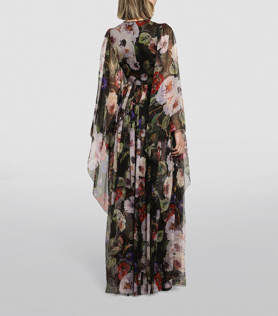 Silk Floral Print Gown HN4YA-ROSETO FDO NER Image 4