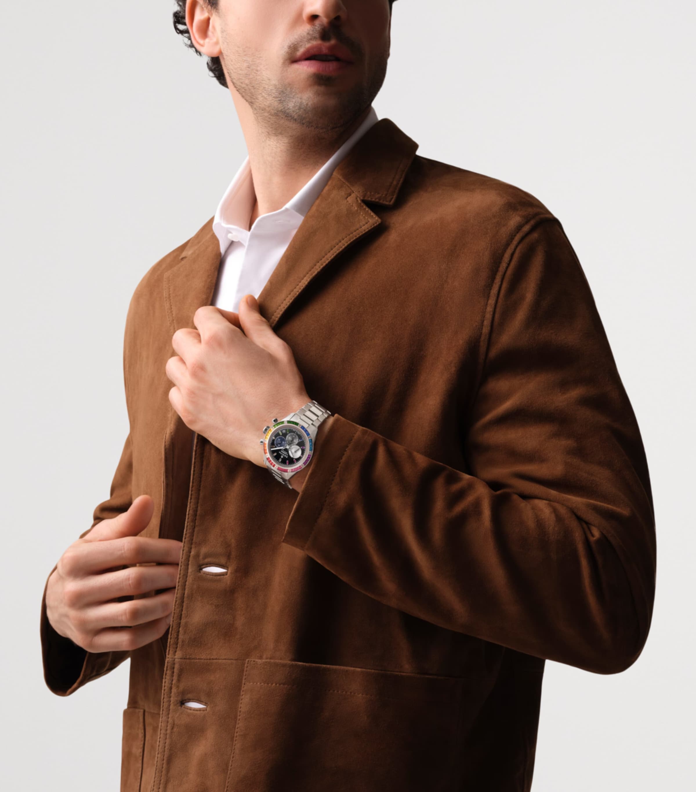 White Gold, Diamond and Sapphire Chronomaster Sport Watch 41mm BLACK Image 2