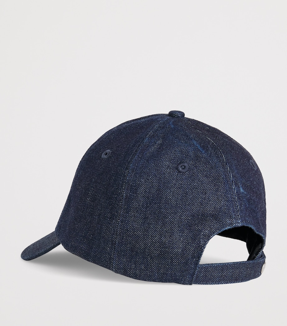 Stone Island Denim Embroidered Baseball Cap Image 2