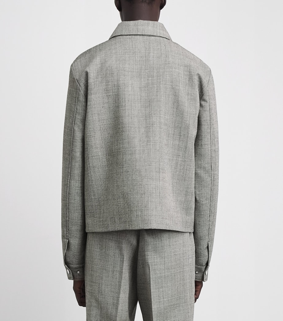 AMIRI Mens Houndstooth Jacket Black Image 5
