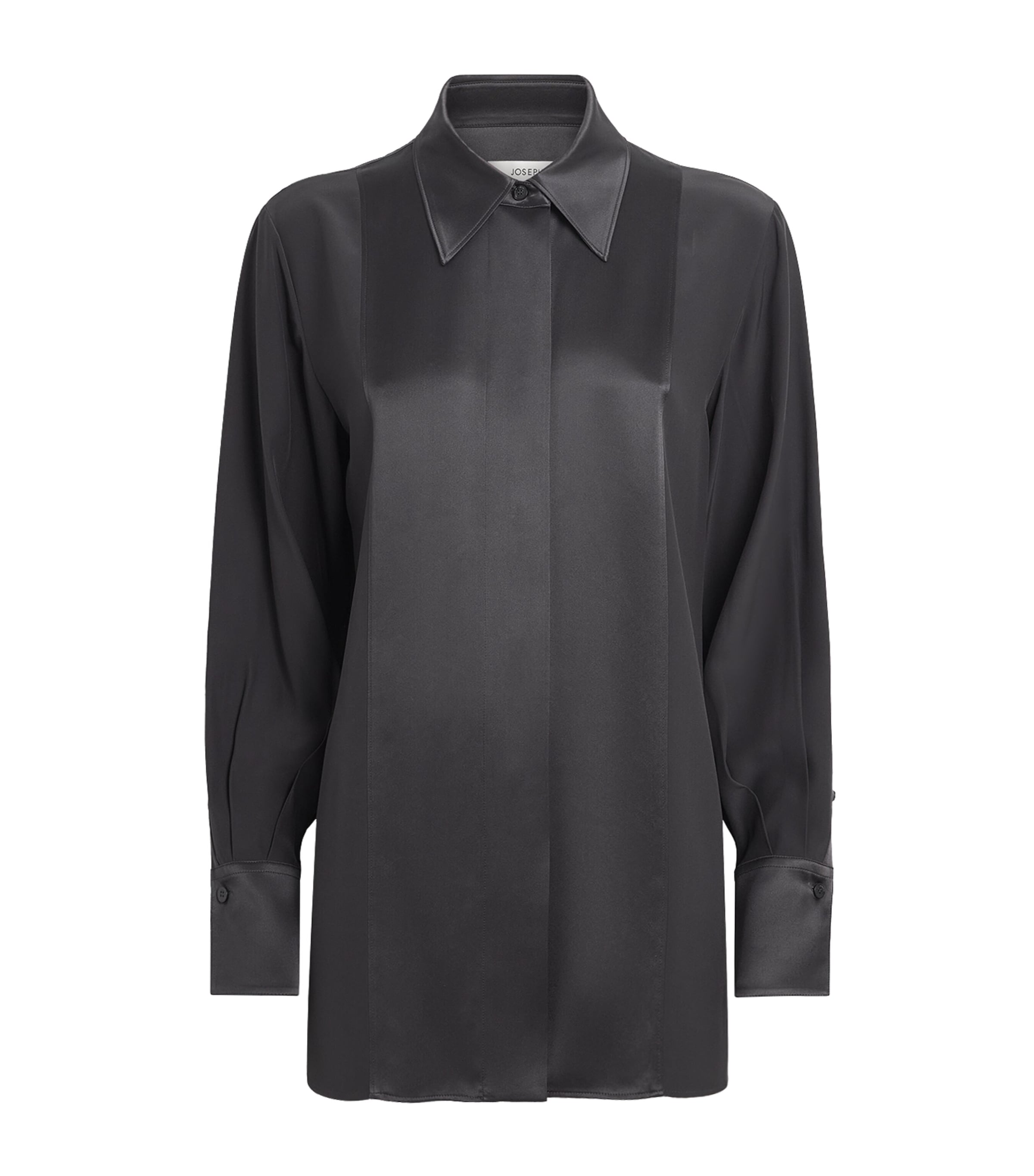 Joseph Womens Silk Childs Blouse Graphite Image 1
