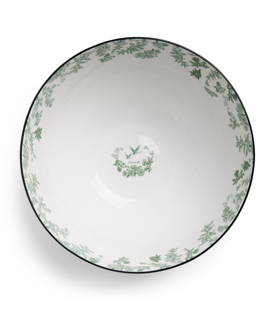 Fine Bone China Toile Bowl (30.5cm) GREEN Image 1