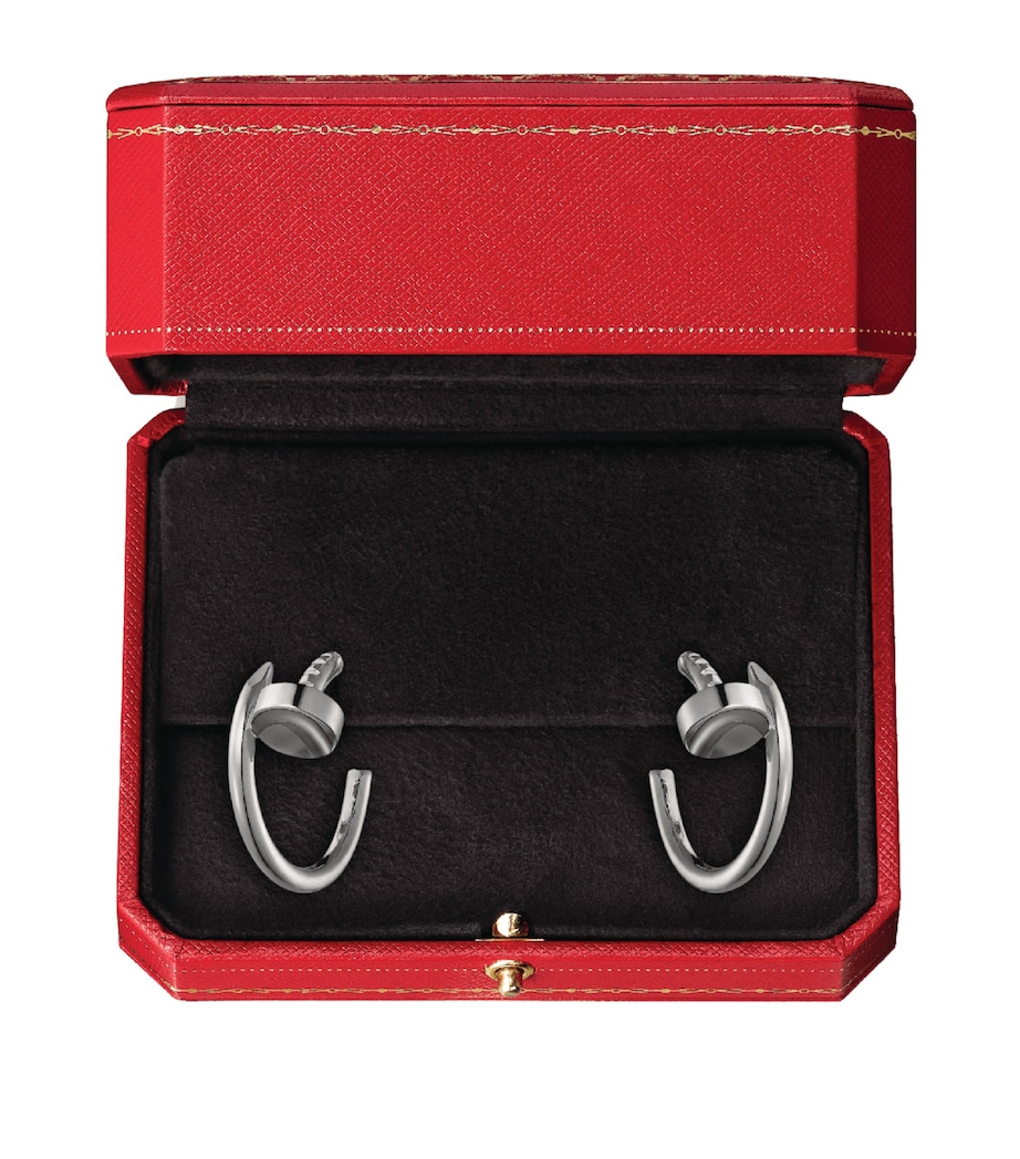 White Gold Juste un Clou Hoop Earrings WHITE GOLD Image 2