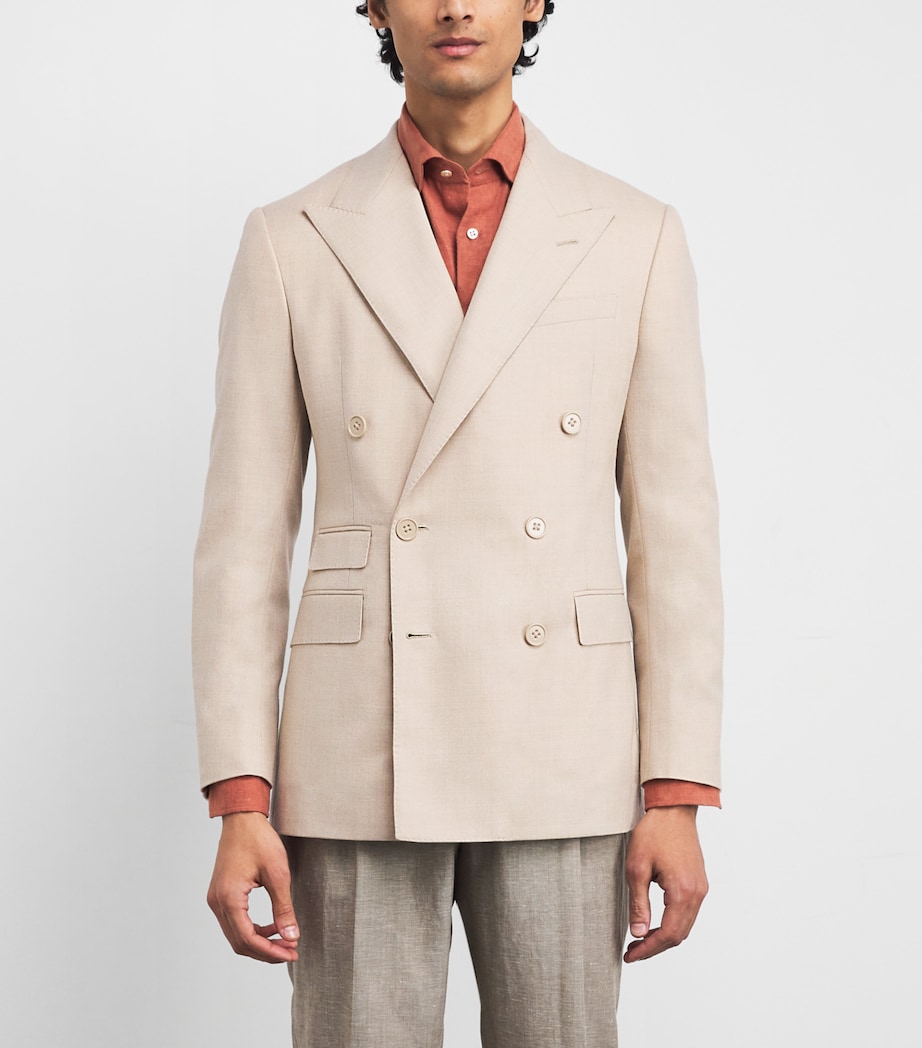 Wool Kent Double-Breasted Blazer SUMMER SAN Image 3