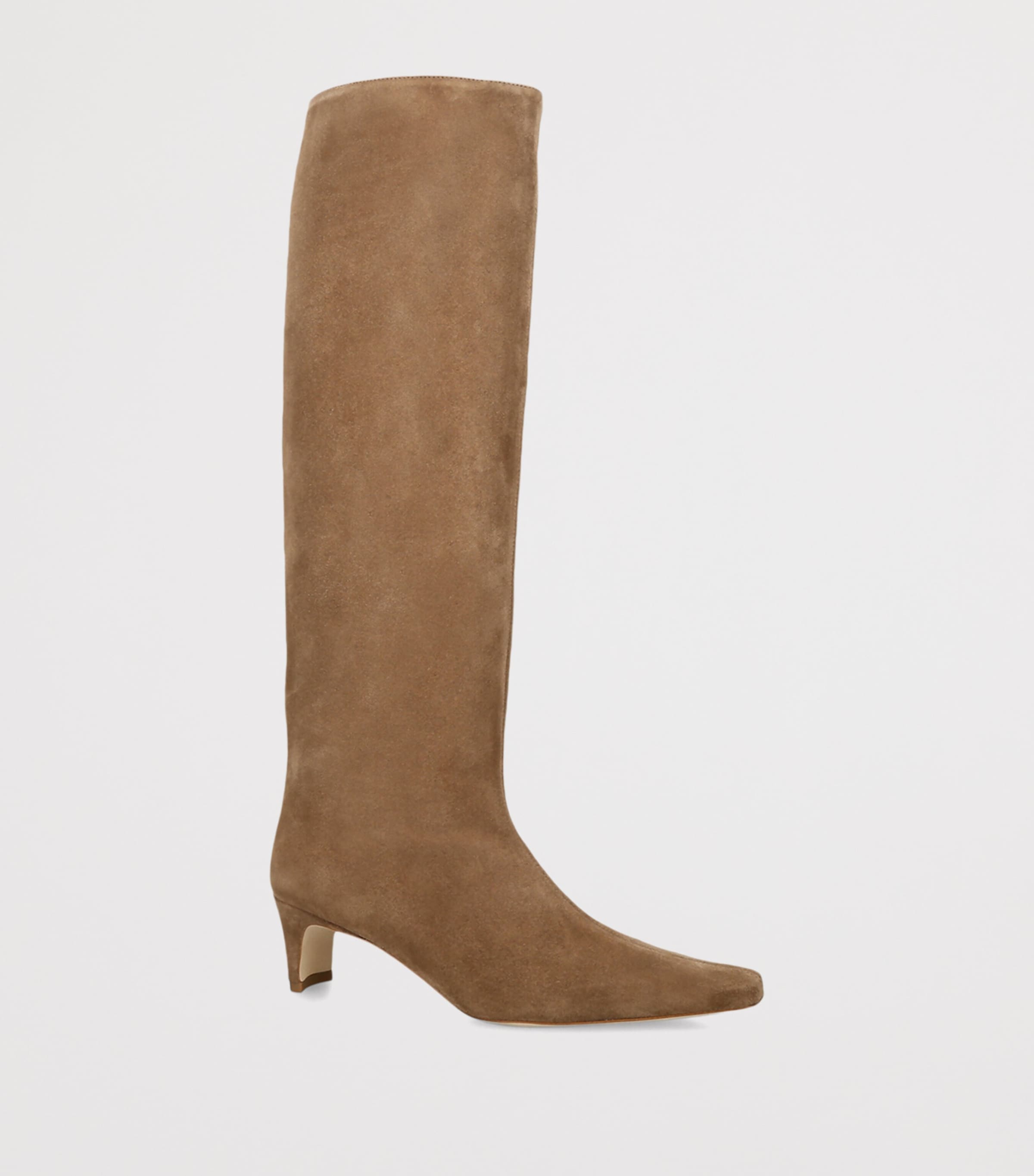 STAUD Leather Wally Knee-High Boots 55 Beige Image 2