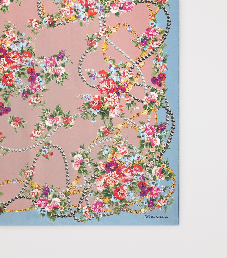 Dolce&Gabbana Silk Floral Foulard Mazz Image 2