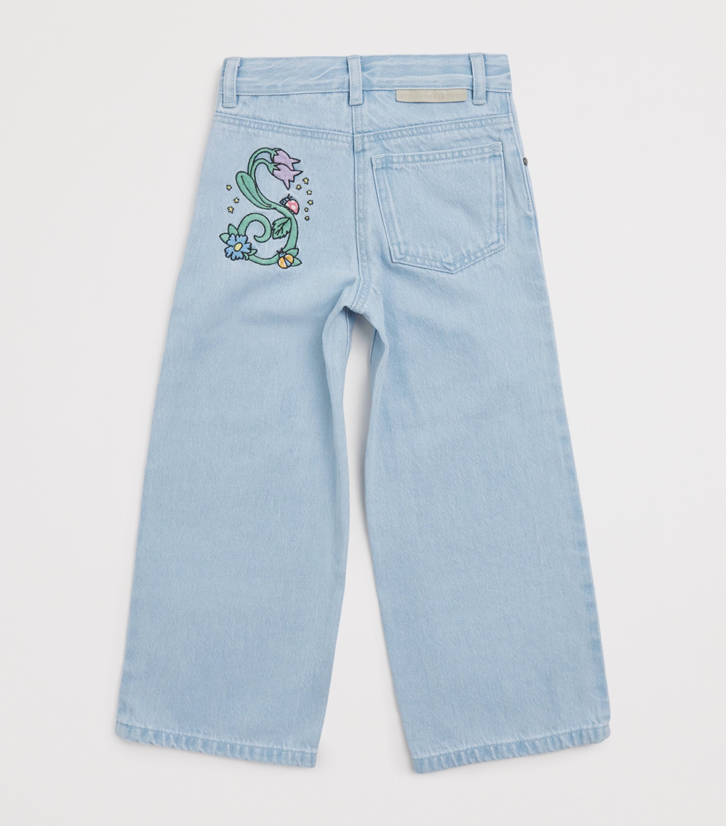 Embroidered Straight Jeans (2-14 Years) 600LIGHT BLUE Image 2