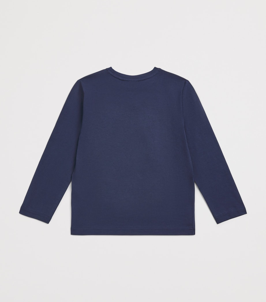 BOSS Kidswear Logo Long-Sleeve T-Shirt (4-16 Years) Navy Image 2