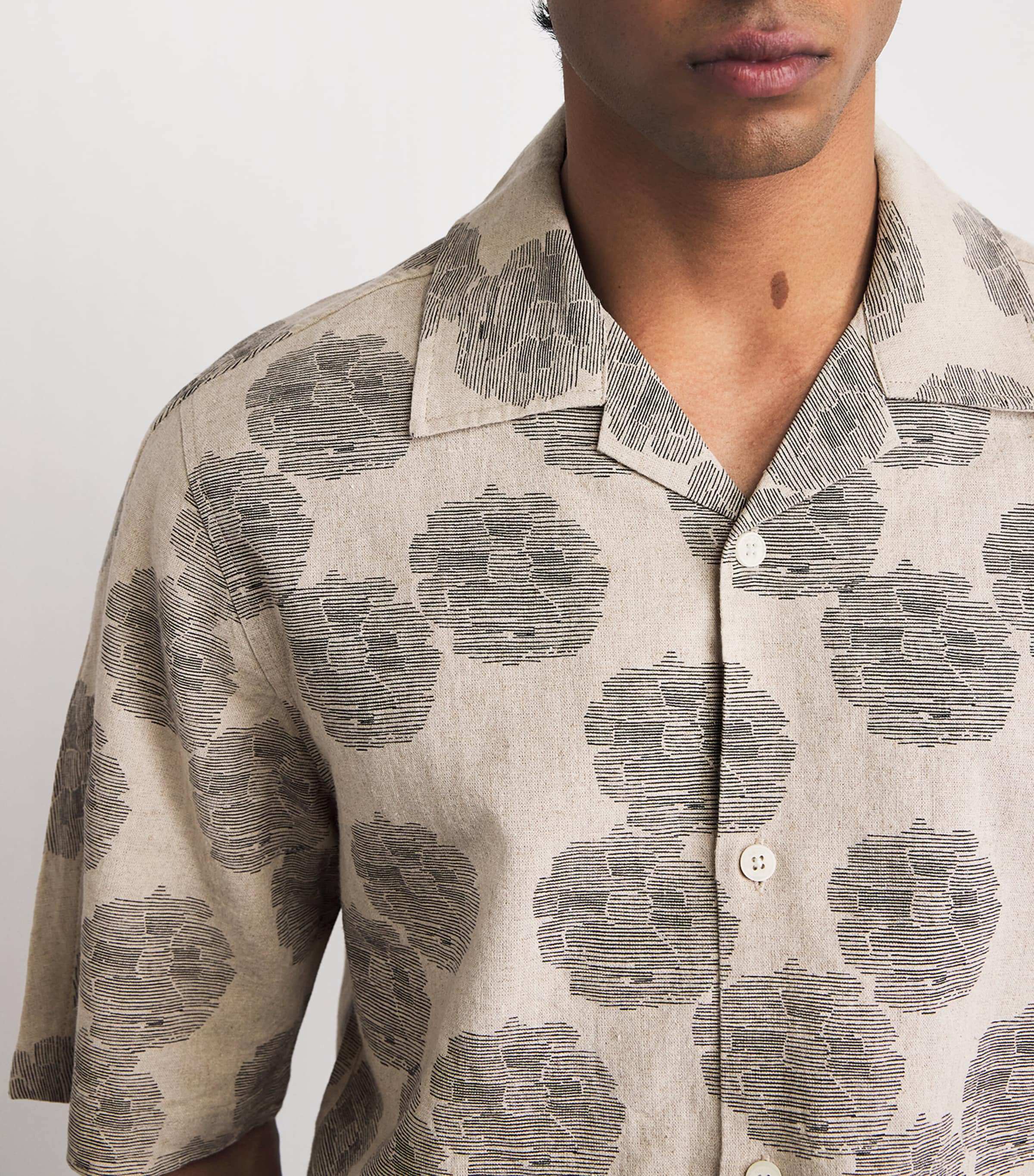 NN07 Mens Linen-Organic Cotton Ole Shirt Oatmeal Image 3