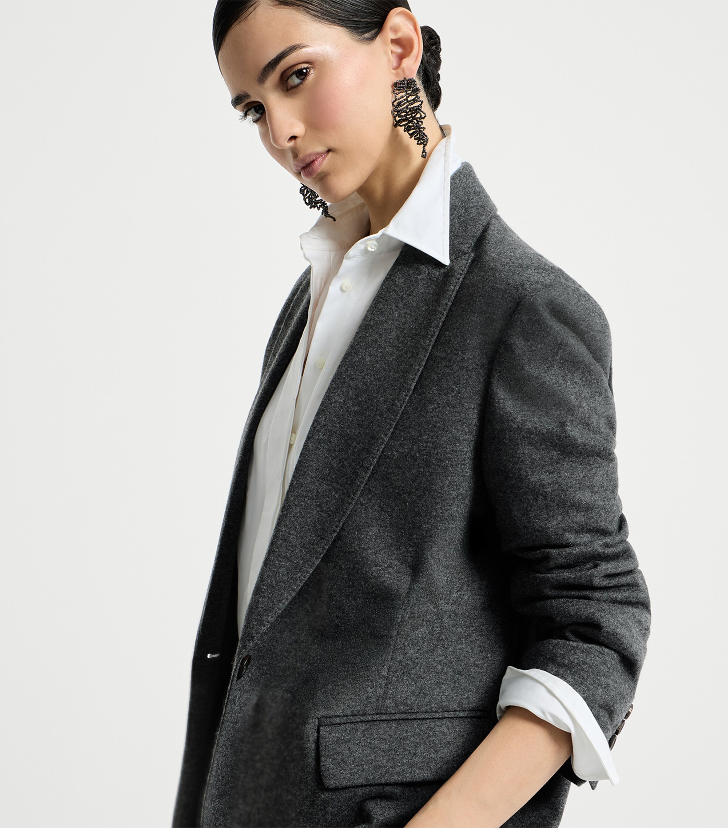 Brunello Cucinelli Womens Cashmere Jersey Blazer Image 4