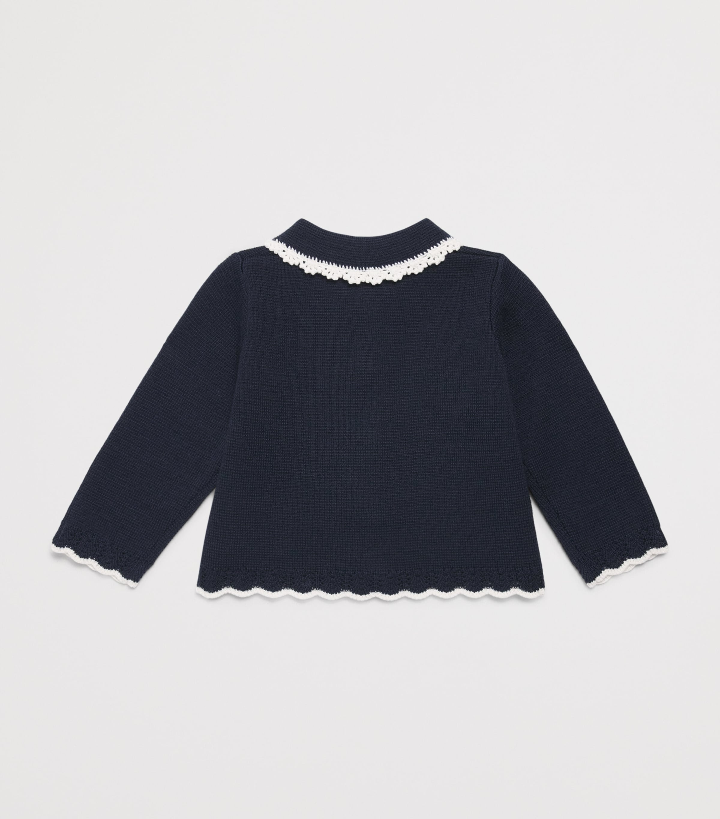 Tartine et Chocolat Wool-Blend Scalloped Cardigan (3-36 Months) Image 2