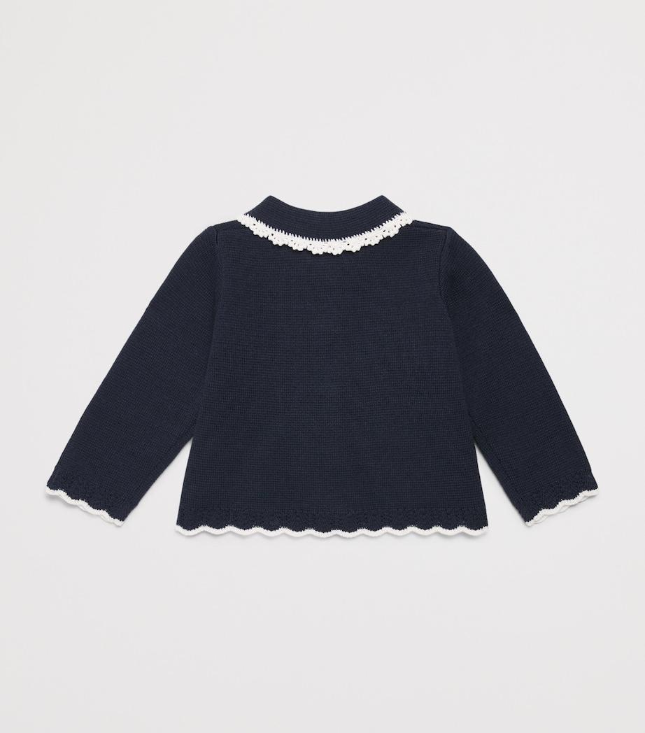 Tartine et Chocolat Wool-Blend Scalloped Cardigan (3-36 Months) Image 2