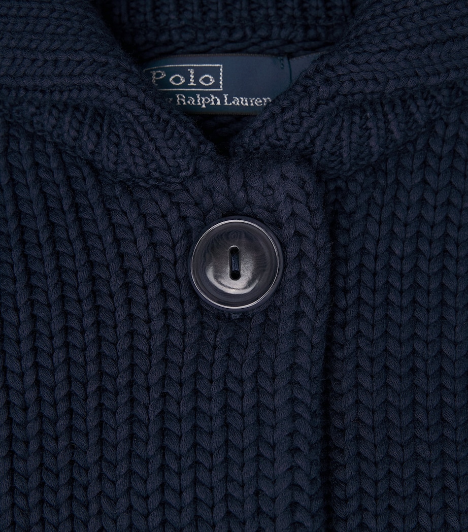 Polo Ralph Lauren Womens Knitted Button-Up Cardigan Cruise Navy Image 6