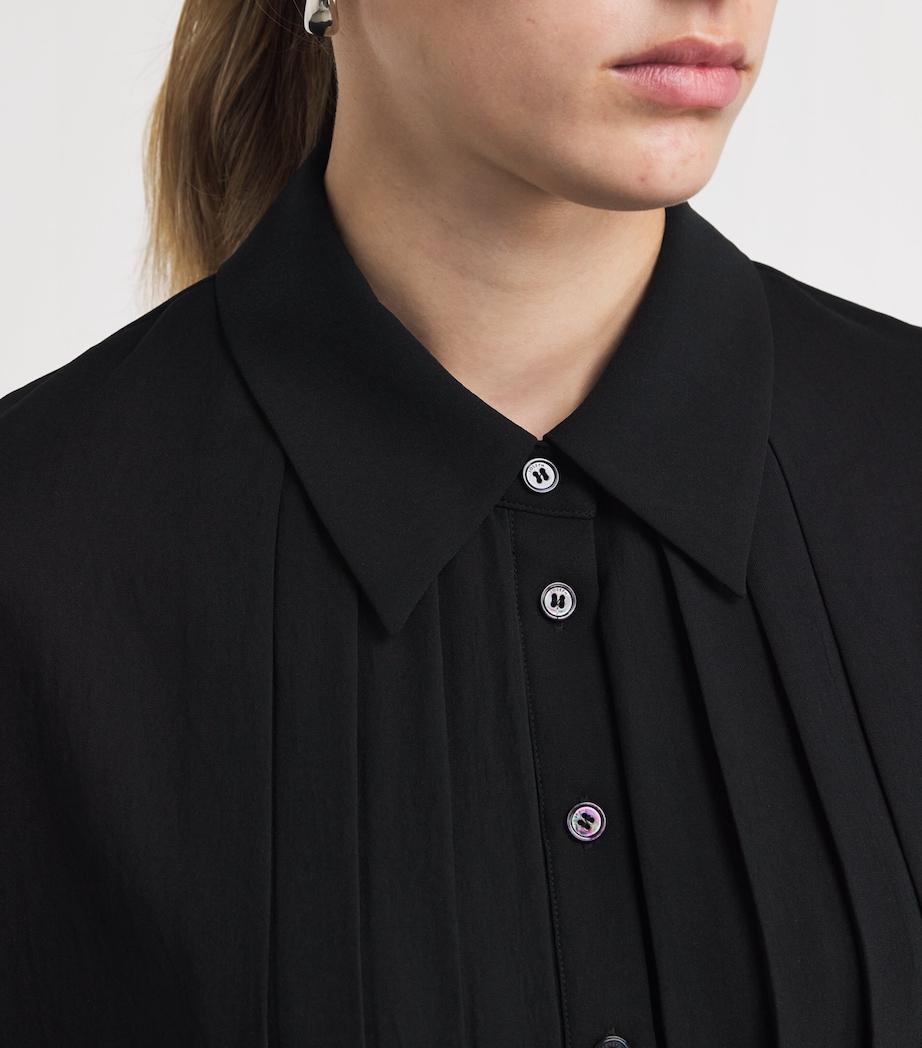 Pleated Antin Blouse BLACK Image 6