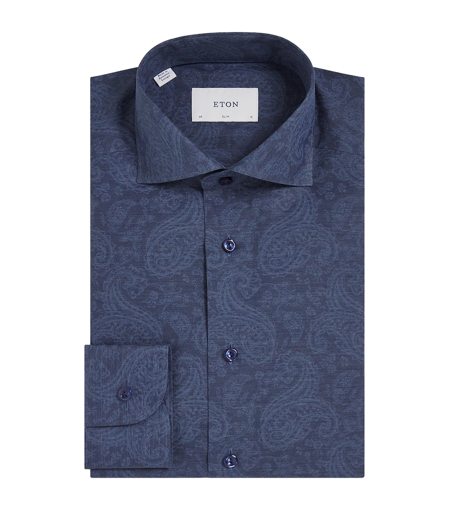 Paisley Print Shirt DARK BLUE Image 1