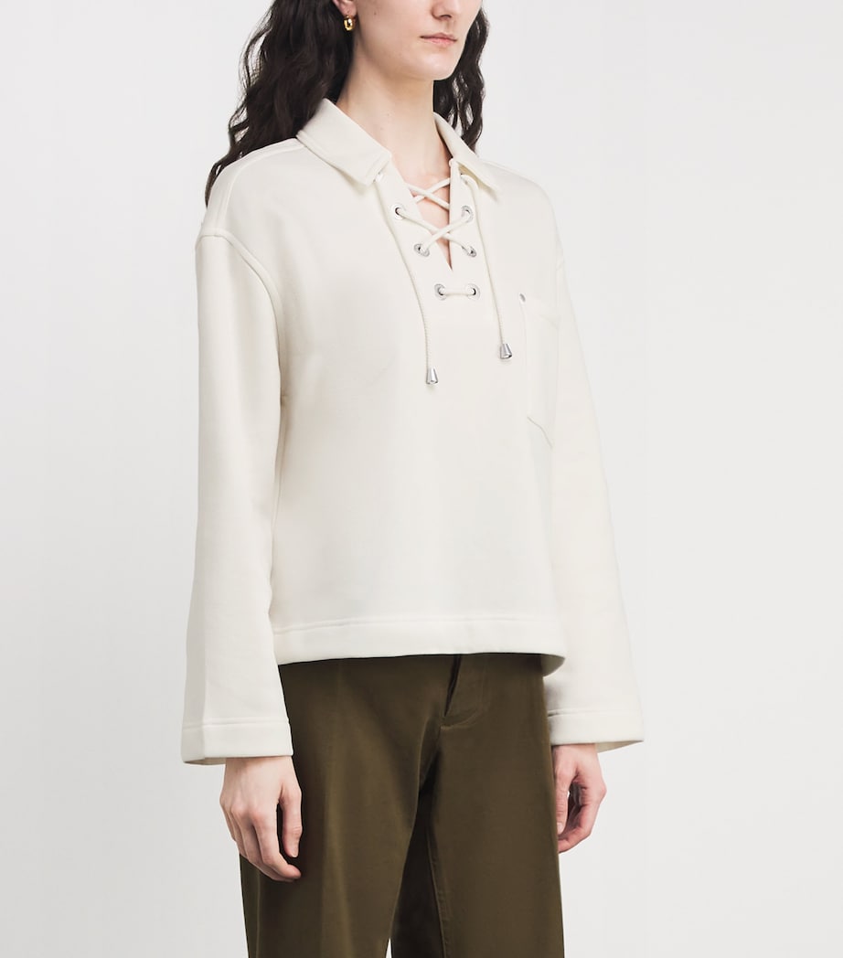 Barbour Womens Cotton-Blend Daya Sweater Ecru Image 4