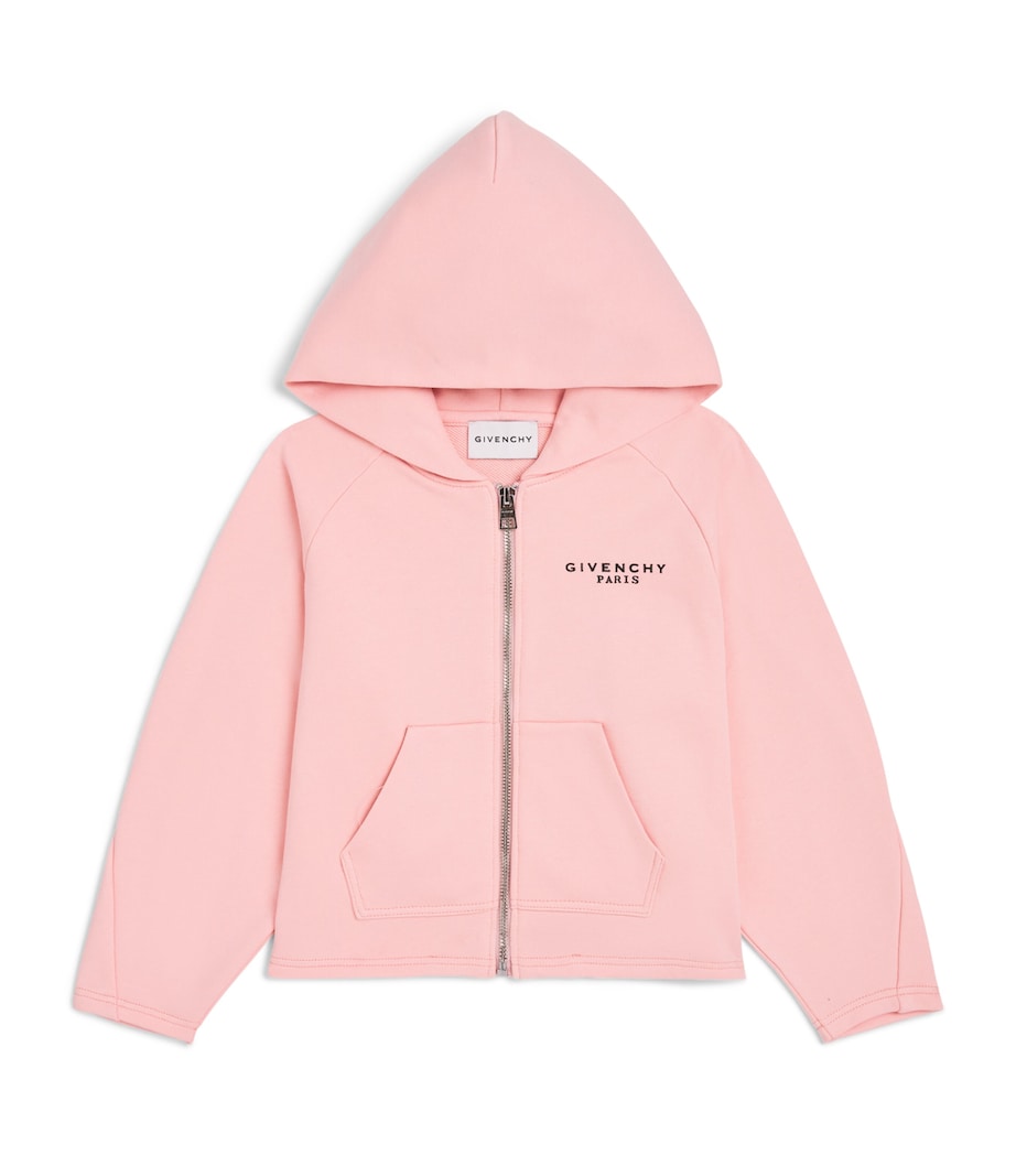 Givenchy Kids Cotton Logo Zip-Up Hoodie (4-12+ Years) Image 1