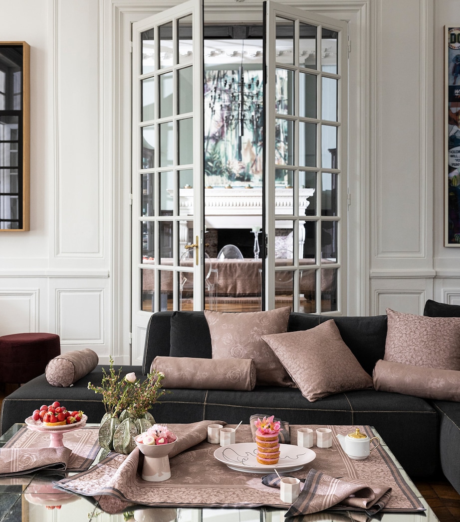 Linen Romance Tablecloth (175cm x 320cm) PINK Image 2