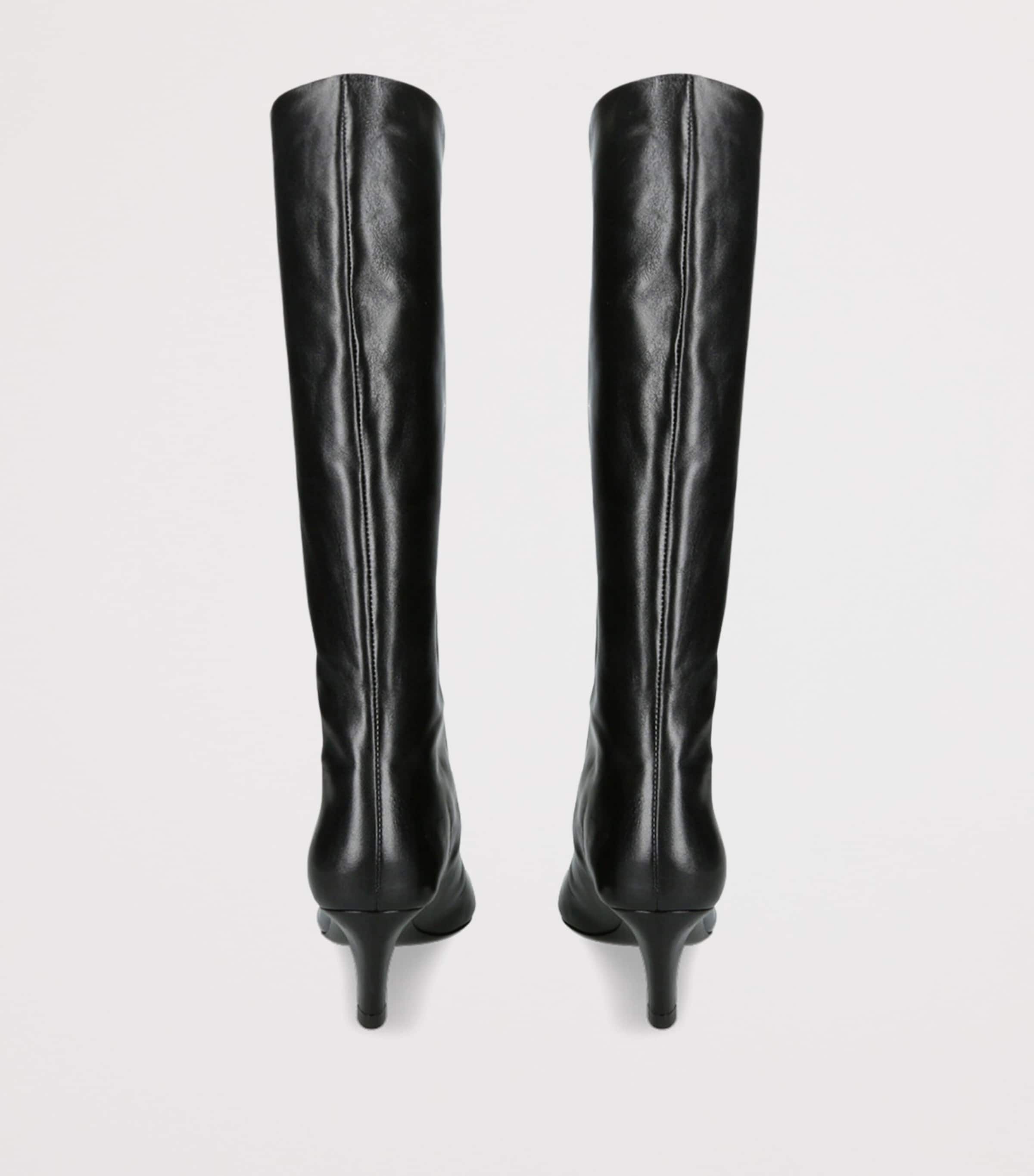 Jude Leather Cave Knee-High Boots 55 Black Image 3
