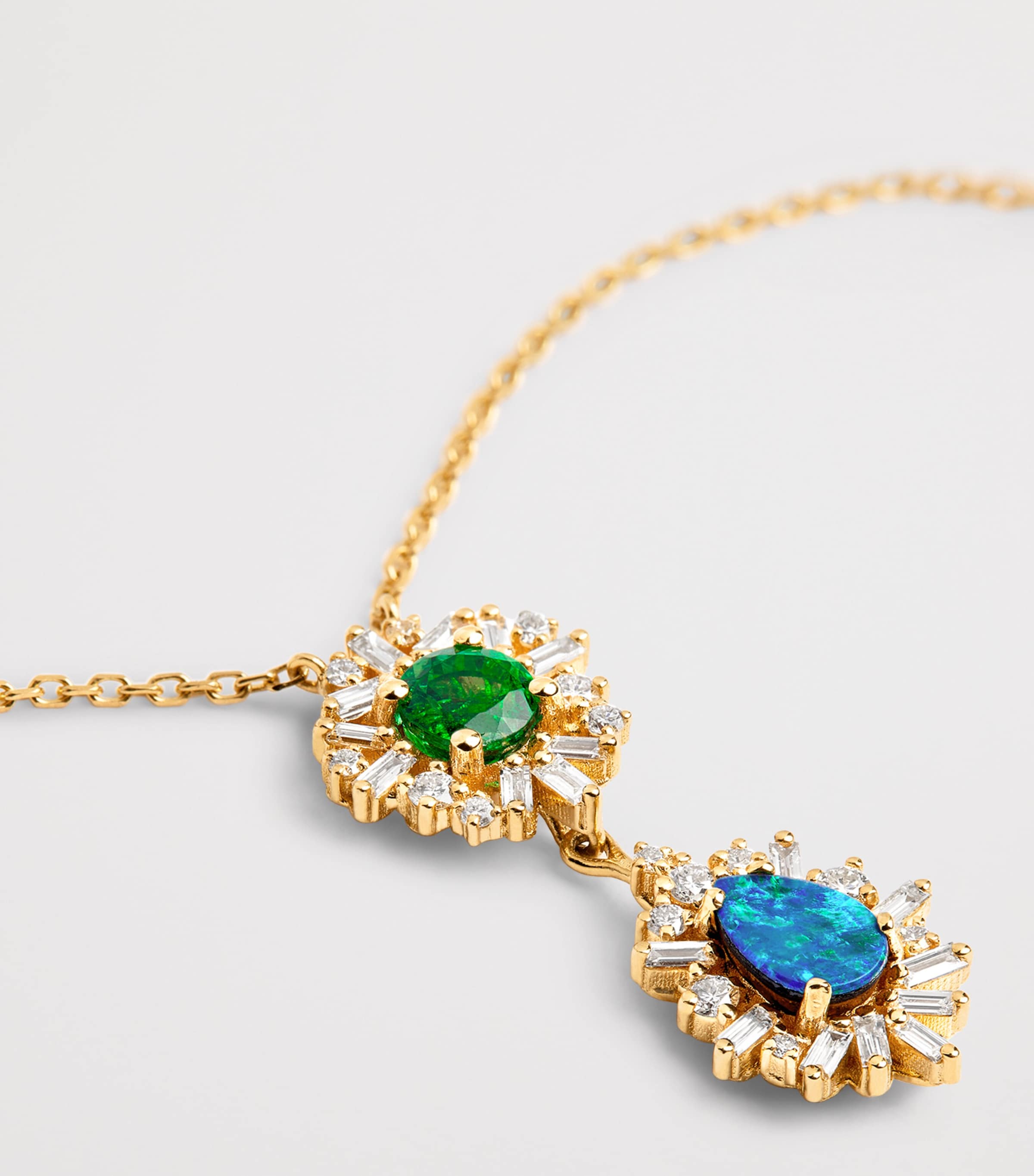 Suzanne Kalan Yellow Gold, Diamond, Emerald and Opal One of a Kind Necklace Yg/opal/emer Image 5