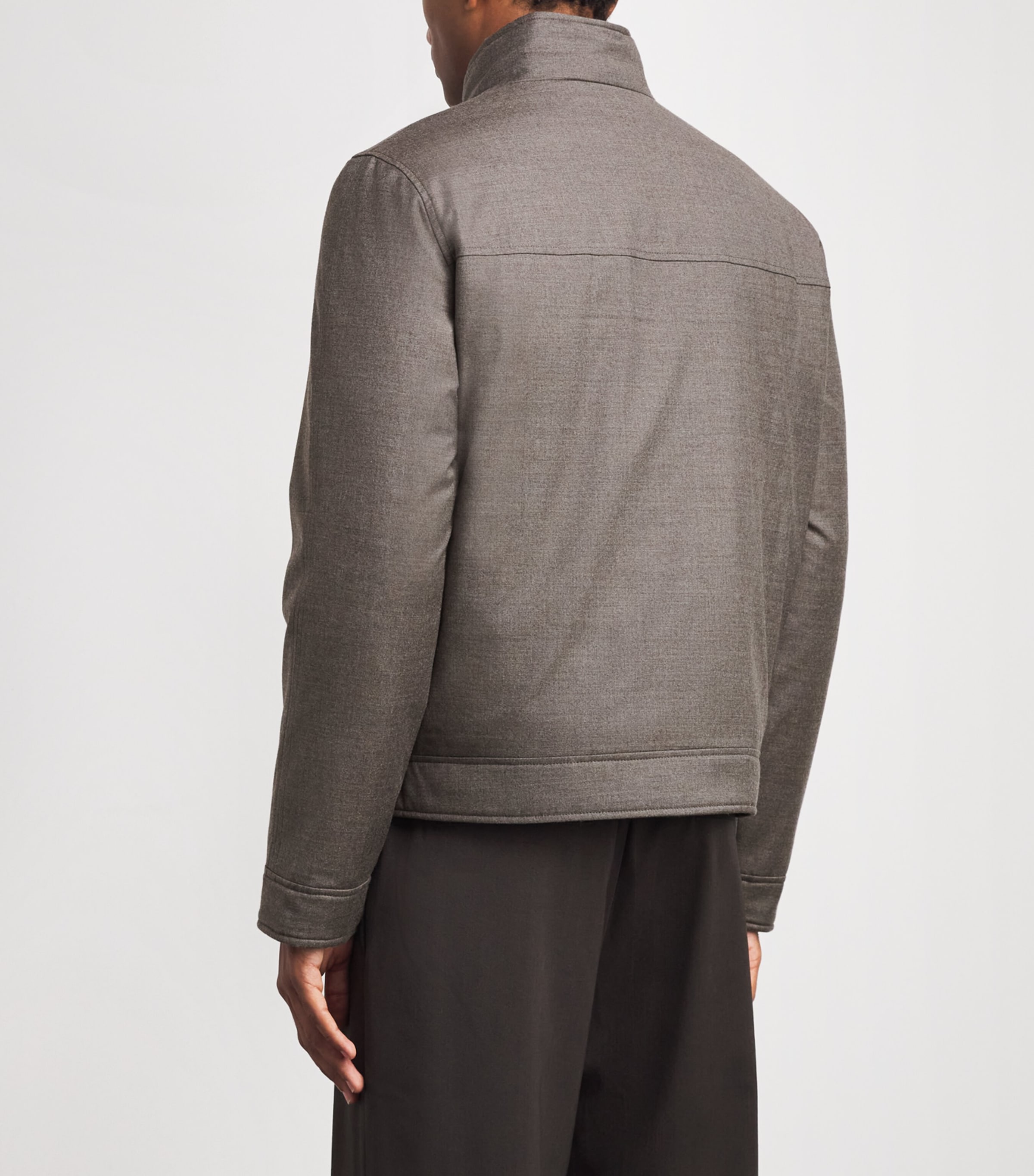 Yves Salomon Mens Virgin Wool-Silk Bomber Jacket Roche Image 5