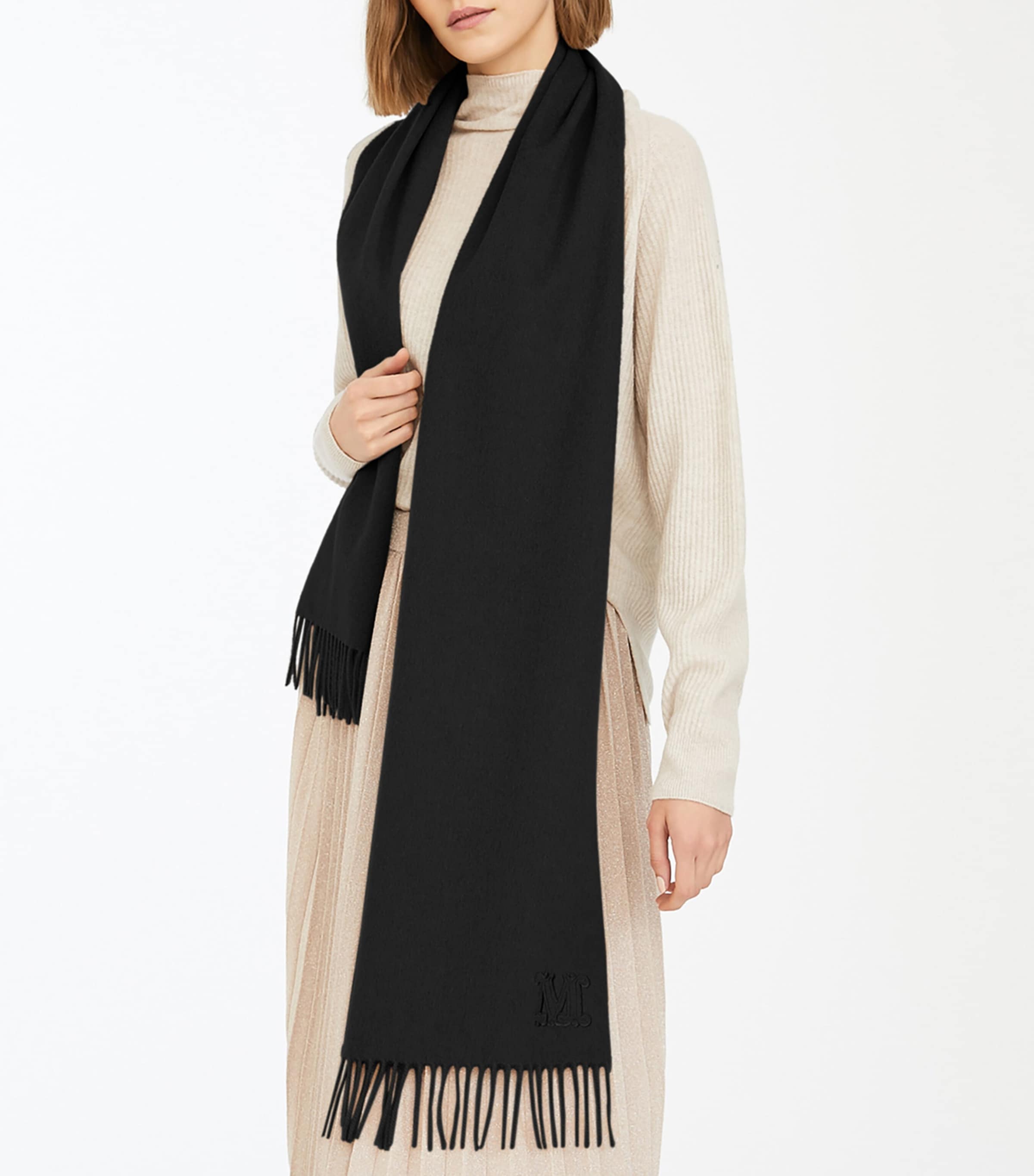 Max Mara Camel Wool Scarf Black Image 2