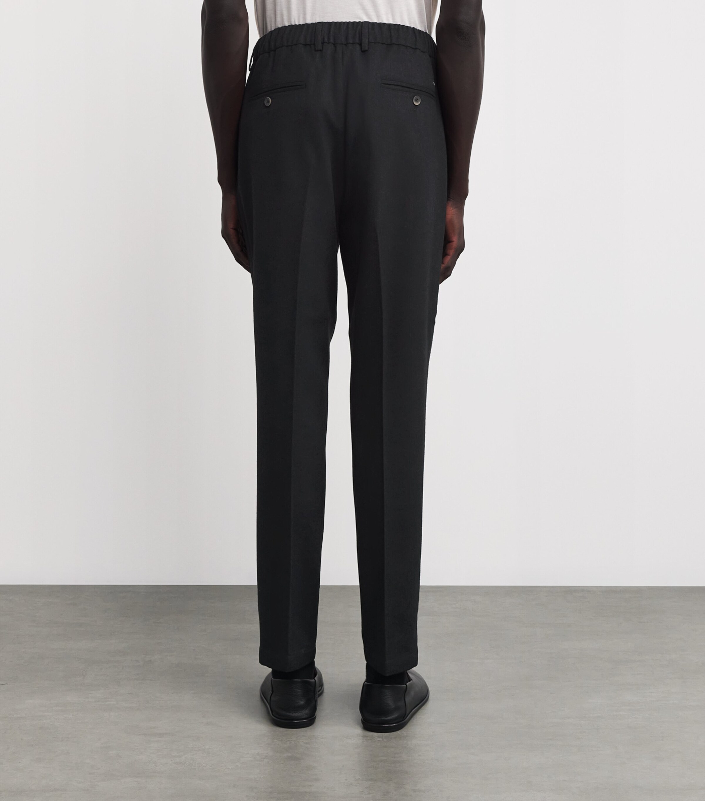 Silk-Cashmere Cargo Trousers BLACK Image 4