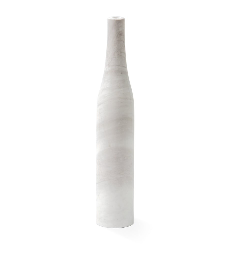 Marble Heritage Bottle Candle Holder (47cm) WHITE Image 1