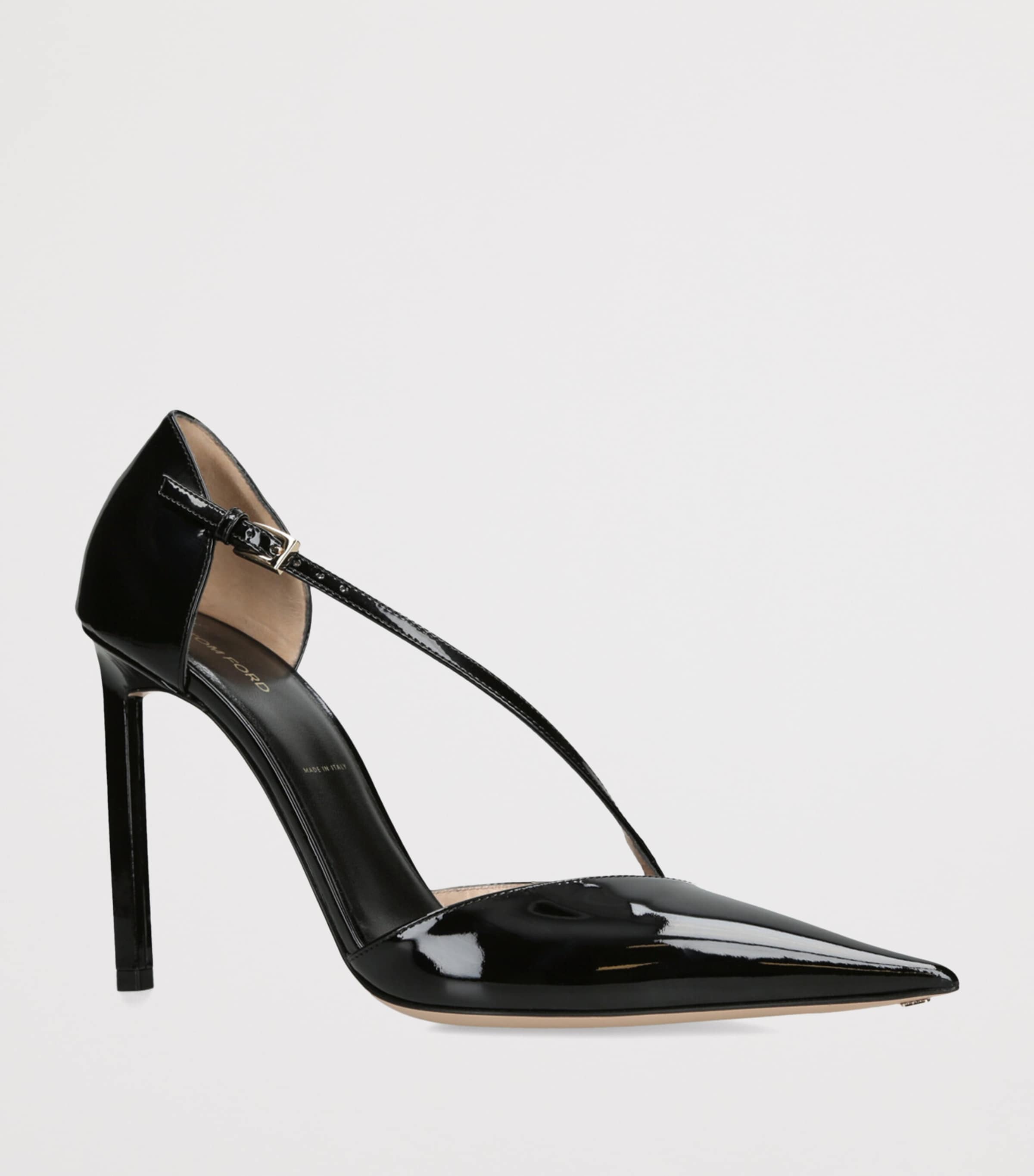 Patent Leather Eva D’Orsay Pumps 105 BLACK Image 3