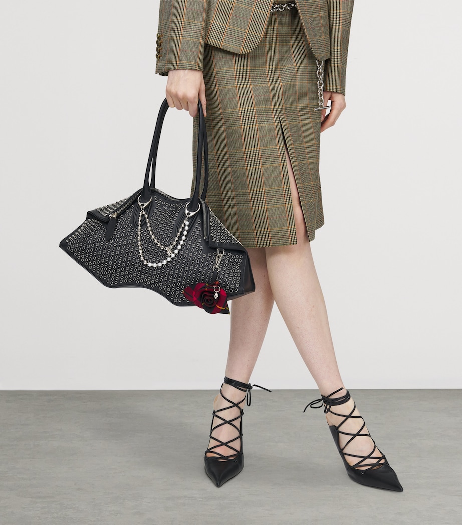 Leather Ghillie Heeled Sandals 105 1000 Image 2