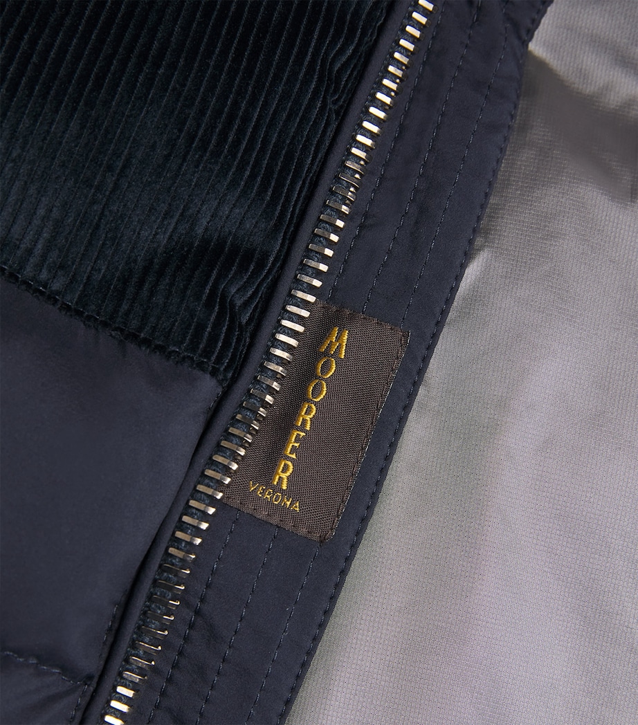 Corduroy Yoke Padded Gilet BLU U0498 Image 5