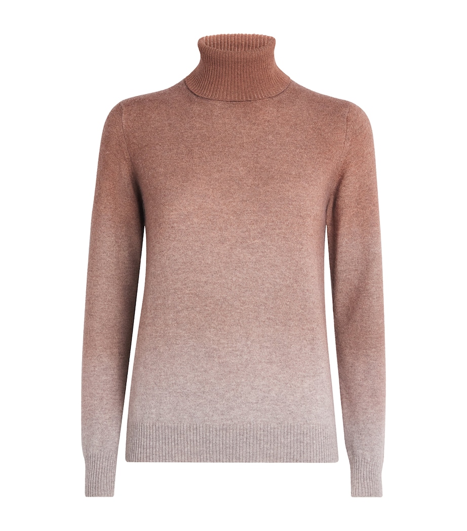 Colombo Womens Cashmere Rollneck Sweater Shaded Brick Image 1