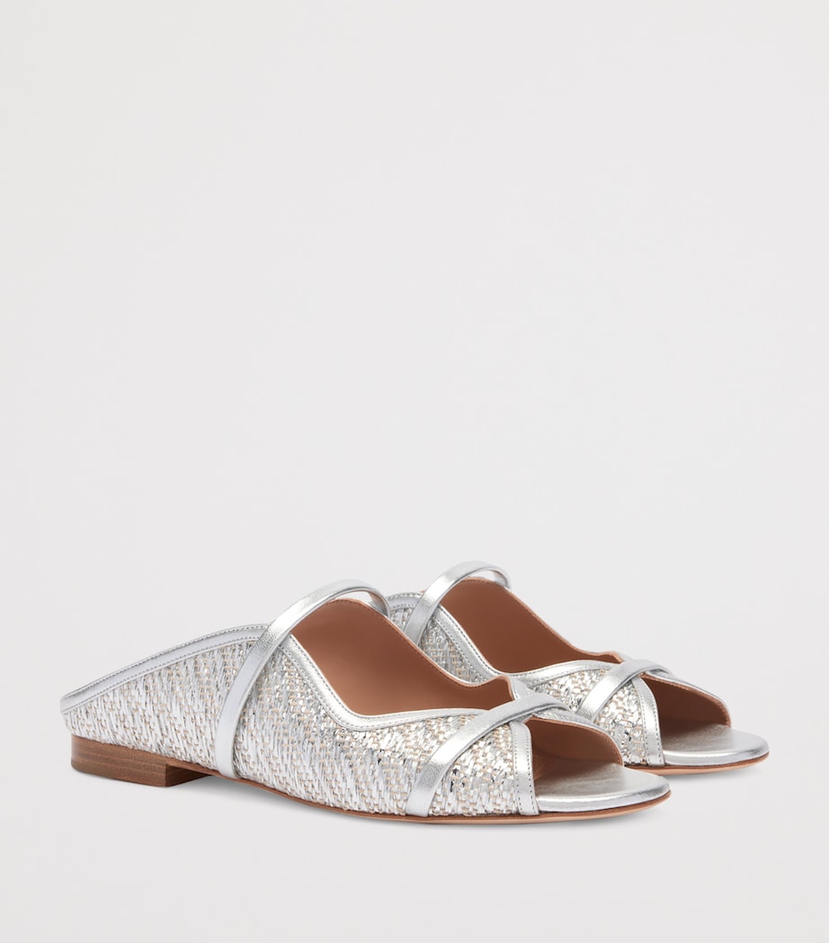 Metallic Raffia Norah Sandals SILVER Image 3