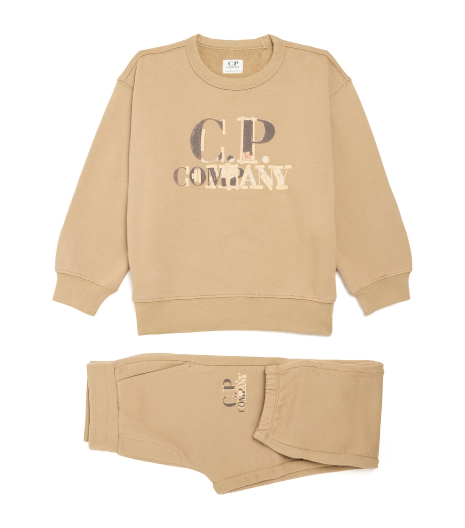 Cotton Logo Tracksuit (4-14 Years) 20273 - TAN Image 1