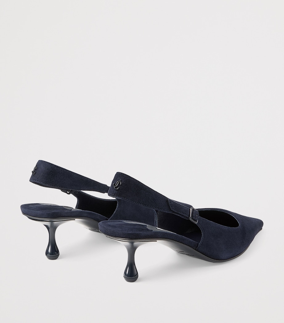Amel 50 Suede Slingback Pumps MARINE Image 4