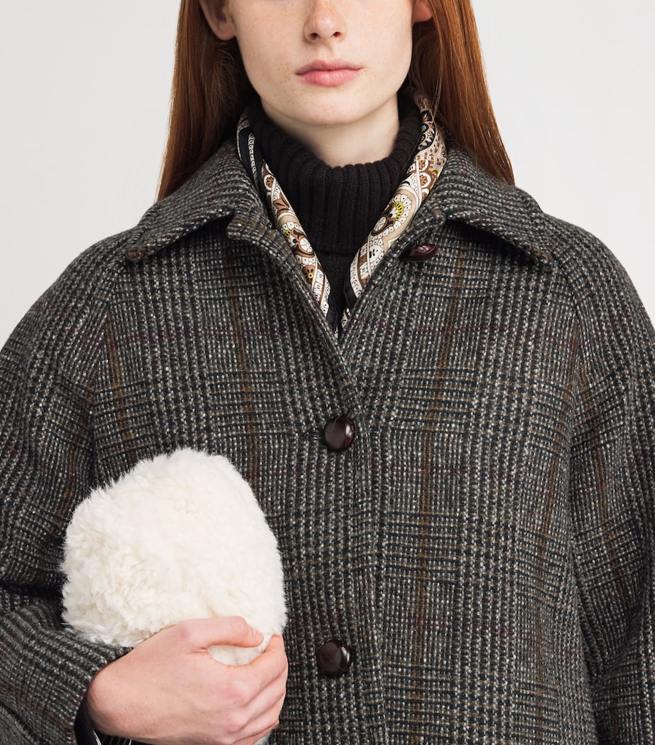 Prince of Wales Check Coat CHOCOLATE Image 6