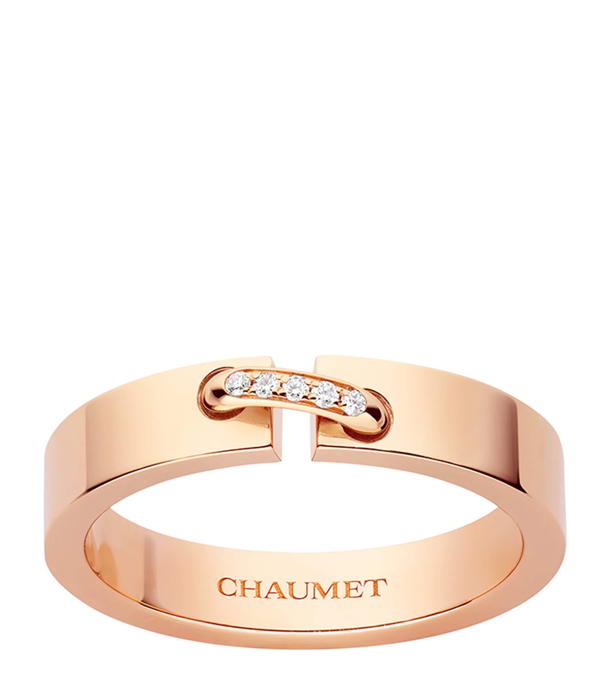 Rose Gold and Diamond Liens de Évidence Wedding Ring PINK GOLD Image 1