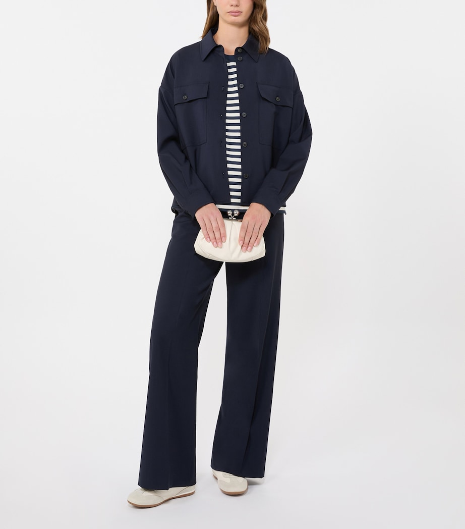 Virgin Wool Overshirt NAVY Image 5