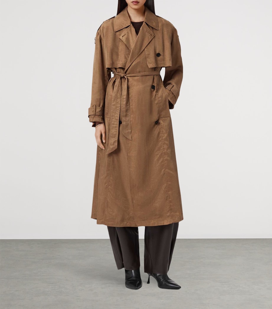 Linnie Trench Coat CARAMEL CAFE BROWN Image 3