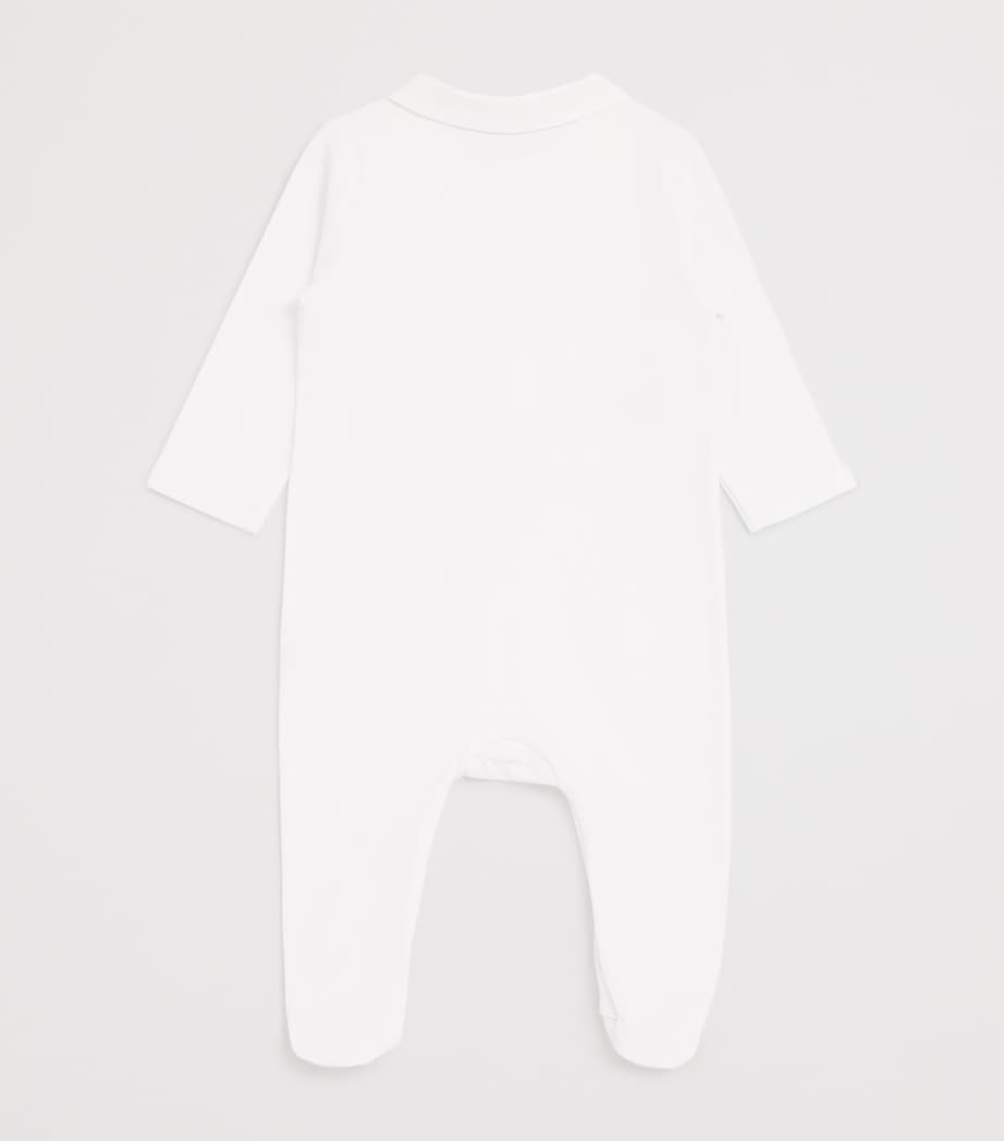 Cotton Embroidered All-In-One (1-24 Months) 1BLANC Image 2