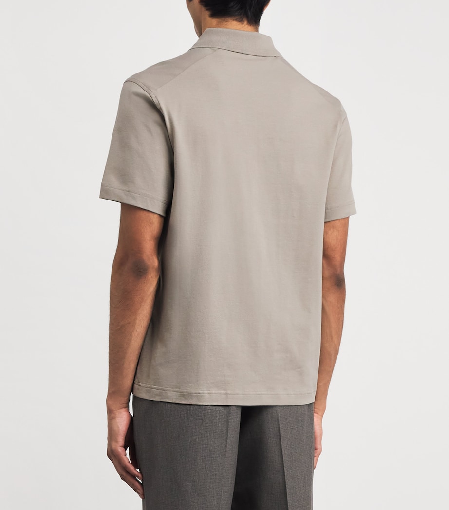 Belstaff Mens Stretch-Cotton Alloy Slim Polo Shirt Dark Sanddksnd Image 5